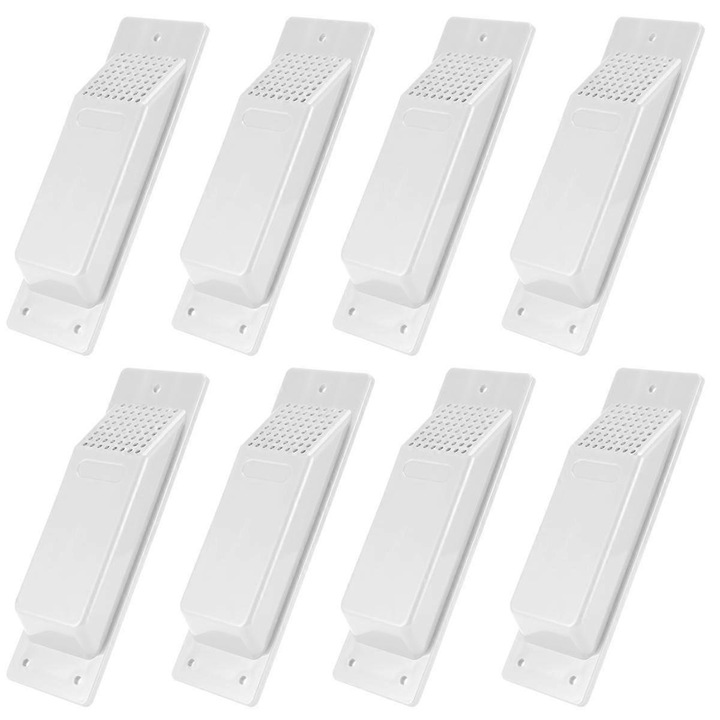 Kit 8 Ventilatii pentru Container, Plastic, Alb, 8 inch x 2.6 inch