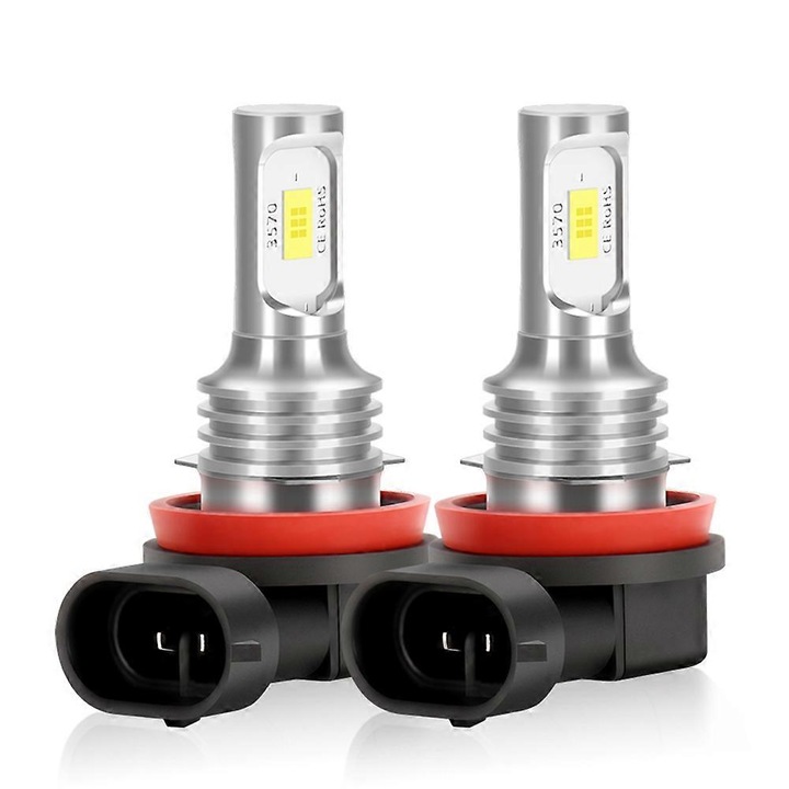 LED фарове за мъгла, автомобилни, 2 броя, 90W, 15000 лумена, 6000K, за Nissan Qashqai J10 J11 J12