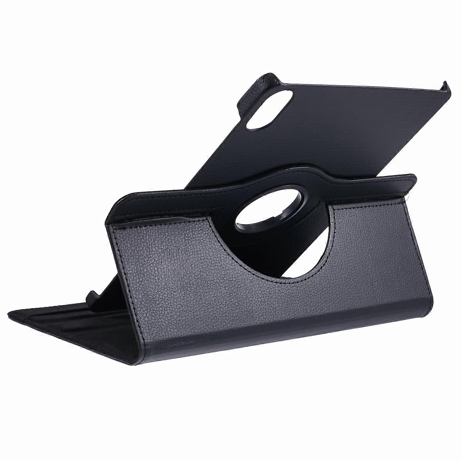 Husa tableta cu suport rotativ, pentru Honor Pad X8a/X9, piele ecologica cu textură Litchi, negru