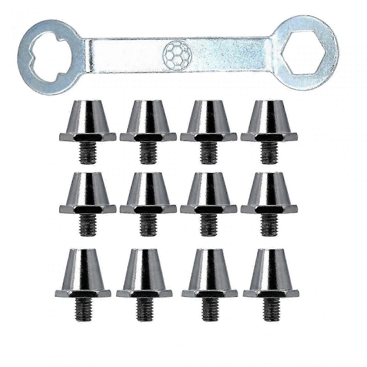 Set 12 crampoane, 8 x 11mm, 4 x 13mm, aluminiu, rezistente, pentru ...