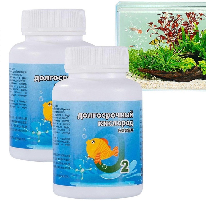 Tablete oxigen pentru acvarii, 120 tablete, multicolor, set 2pcs-240pcs