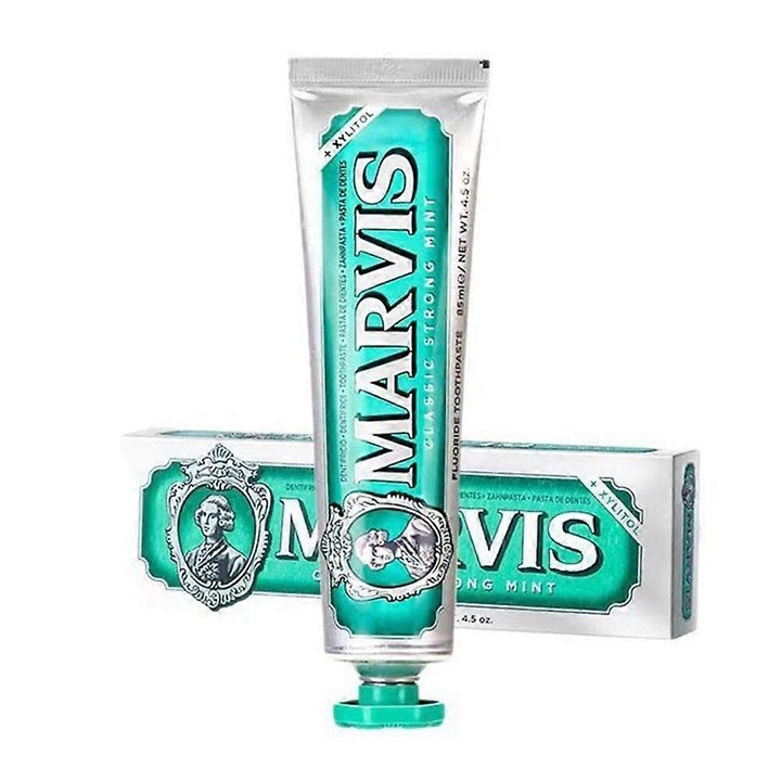 Marvis Smokers Mint fogkrém, 85ml, fehérítő hatású, menta ízű, zöld