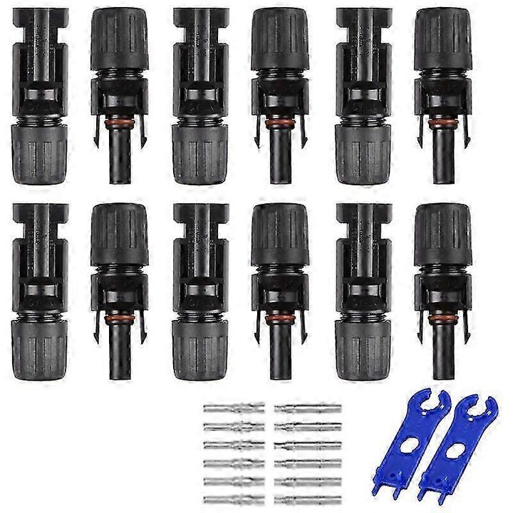 Conectori cablu panou solar MC4, set 6 perechi, impermeabili, 2.5-4.0 mm2