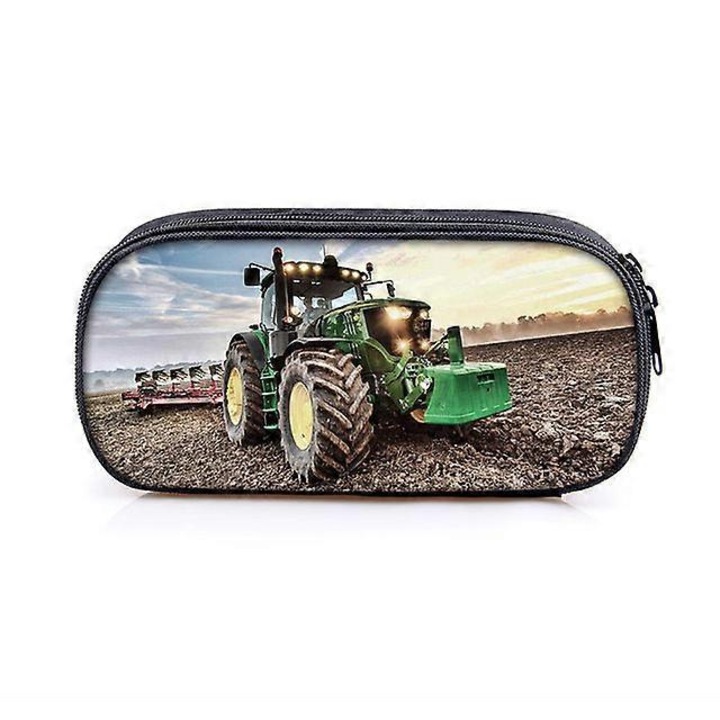 Несесер с щампа на трактор, детски комплект, многоцветен, 22x10x5см