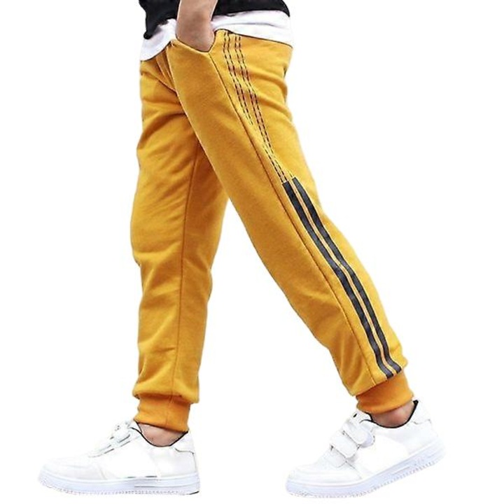 Gyereknadrág, sárga, pamut, fiúknak