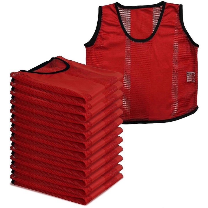 Szett 12 sport mellény, hálós, XL-2XL
