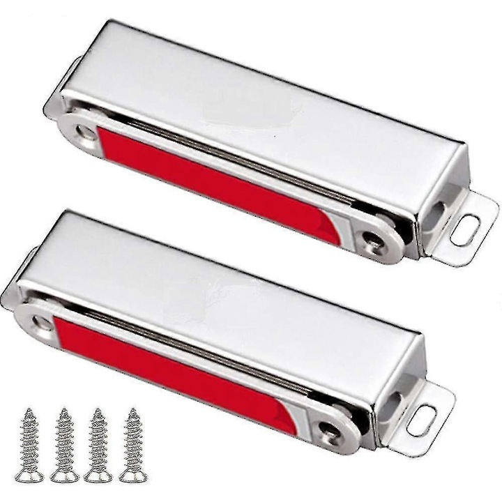 Magnet putere mare pentru usi de dulap, 8 bucati, 28kg, otel inoxidabil