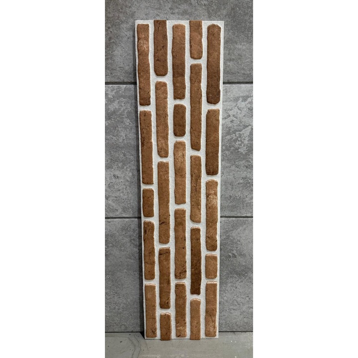 Декоративни плочки, кафява тухлена шарка, S-652-207, 1200*300*20 мм