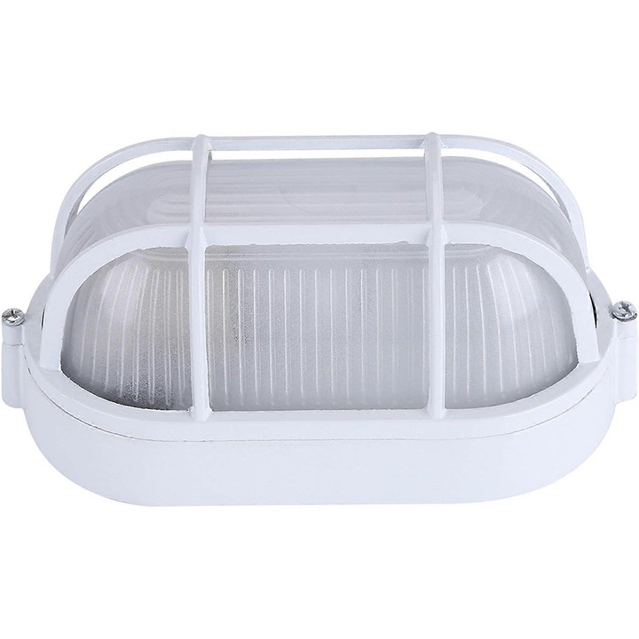Lampa ovala pentru sauna, 60W, 220V, dimensiuni 21x10.8x9.5cm, culoare alb cald