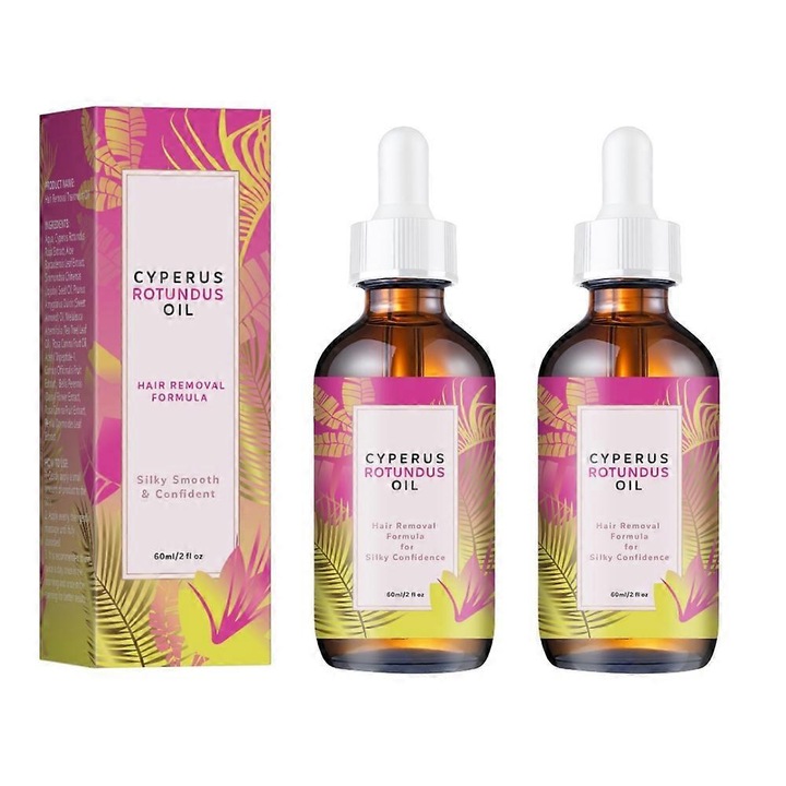 Kozmetikai szőrtelenítő olaj, Cyperus Rotundus, 60ml, 2 darabos szett