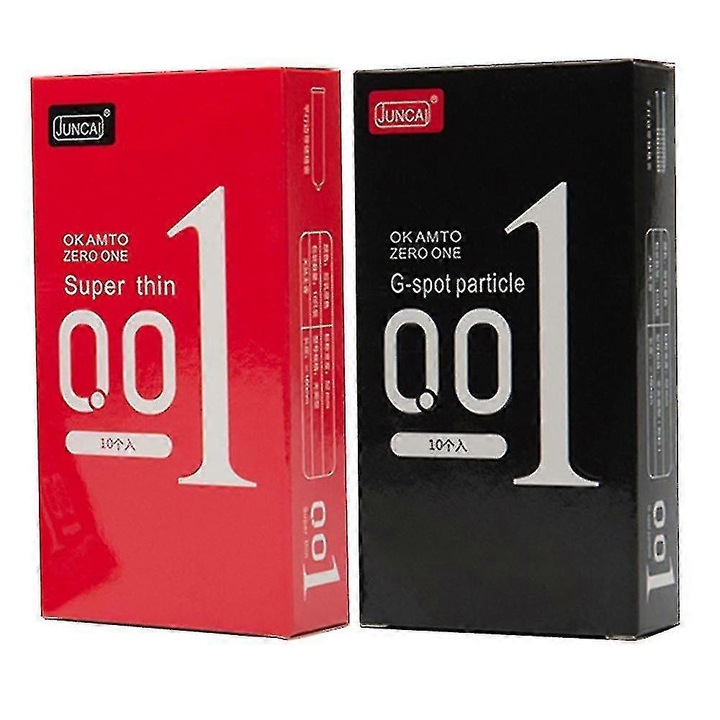 Set 10 prezervative din latex natural, lubrifiate, 0.01mm, negre, 160x52mm