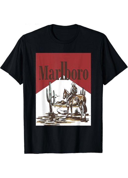 Мъжка тениска, винтидж, памук, Черен