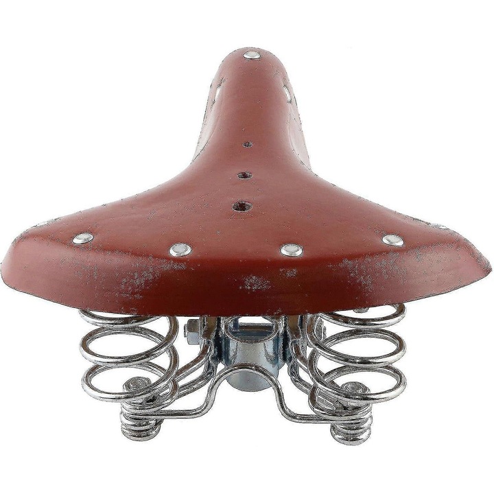 Удобна седалка за велосипед с пружини, класически дизайн, кафяв цвят, стандартни размери