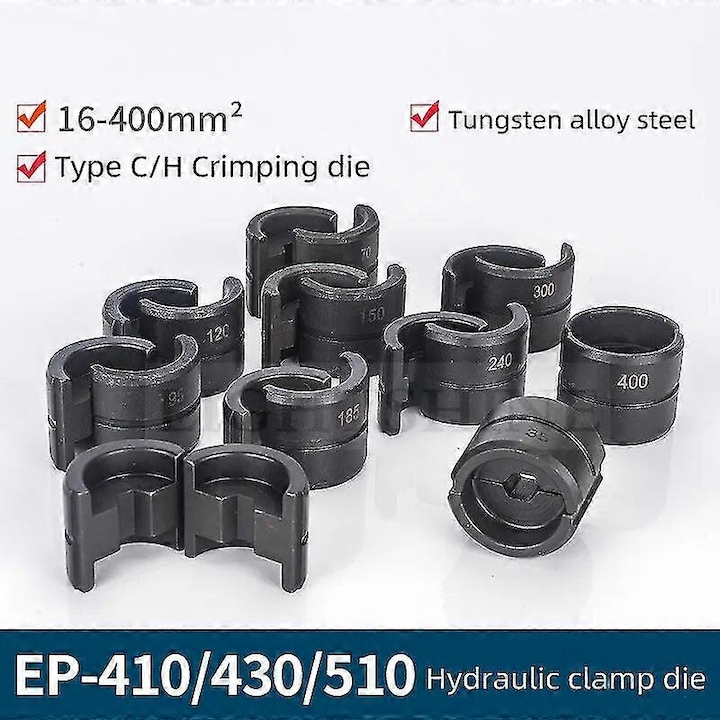 Set de clesti de sertizare hidraulic cu matrita hexagonala, 16mm sq, 3x22mm, 3x32mm, 10x24mm, 1x mandrina, 1x chuck