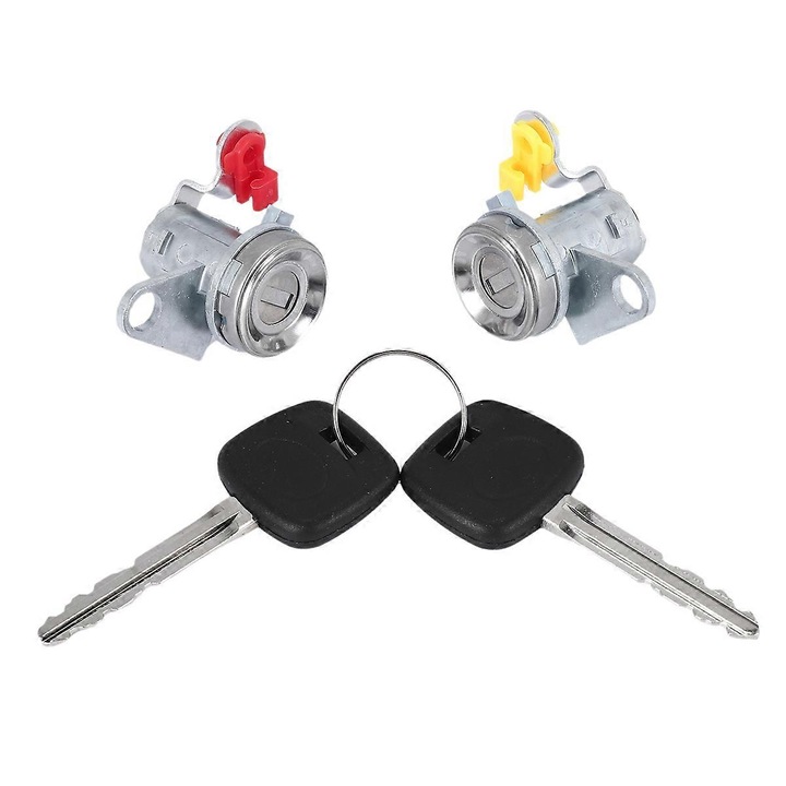 Autóajtó-garnitúra kulccsal Geo Prizm lencsékhez, 93-97, ezüst, fém