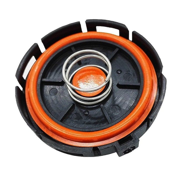 Hengerfejfedél 11127555212 BMW E81 E82 E84 E85 E87 E88 E90 E91 E92 E93, fekete narancssárgával, ABS