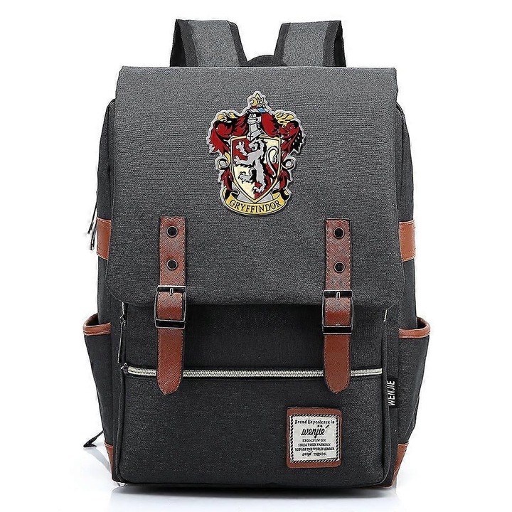 Ghiozdan Magic, Gryffindor, 16 inch, gri inchis, 43x29x13.5cm