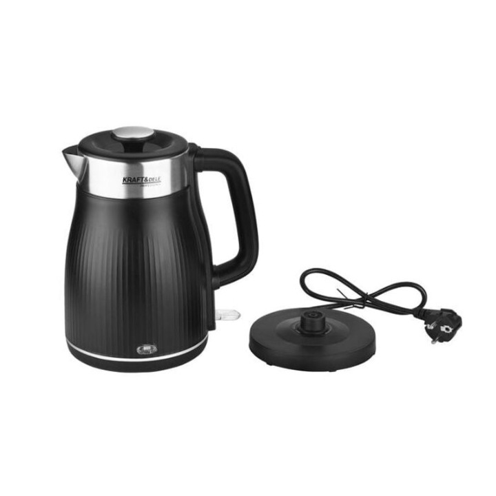 Fierbator electric 1.8 litri, negru, Kraft