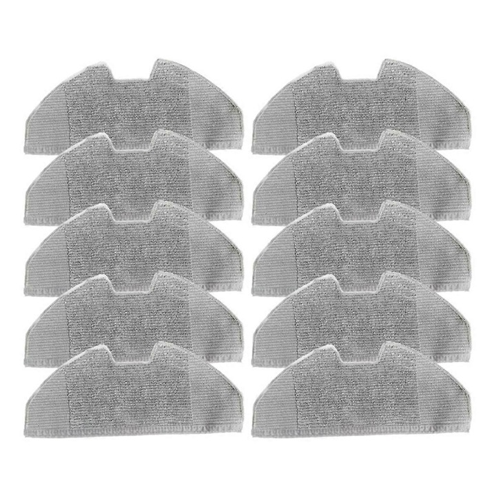 Set 10 lavete mop pentru aspirator Eufy X8 Pro, gri, microfibra