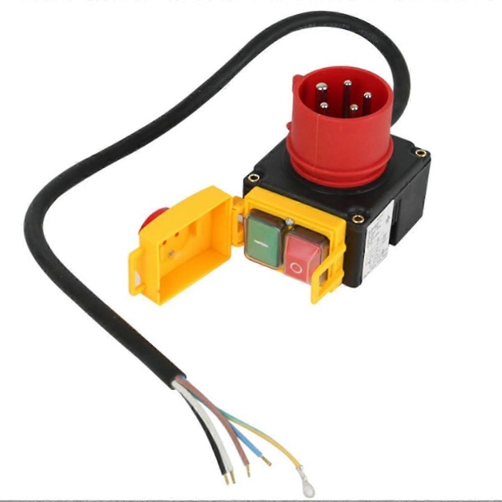 Intrerupator electromagnetic 380/400V, 16A, cablu 65cm, culoare negru si rosu, protectie IP54