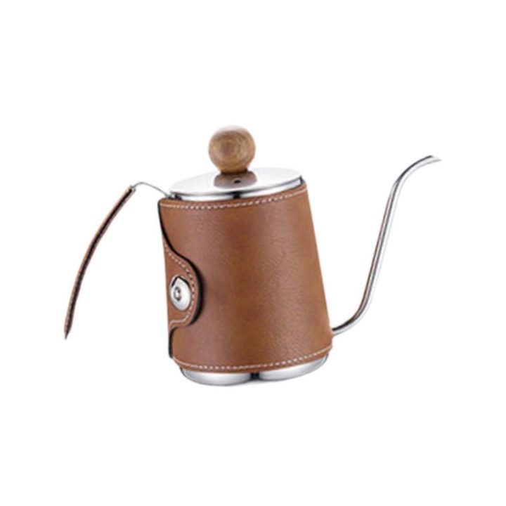 Cafetiera din otel inoxidabil, 350ml, design ergonomic, 20cmx12cm, maro, set