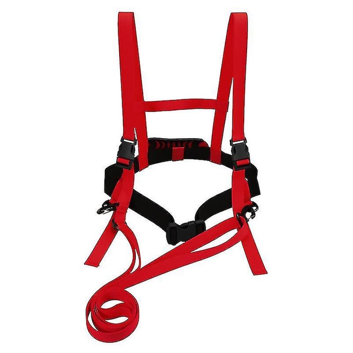 Ham de antrenament pentru schi si snowboard pentru copii, Dimensiune ajustabila, Rosu