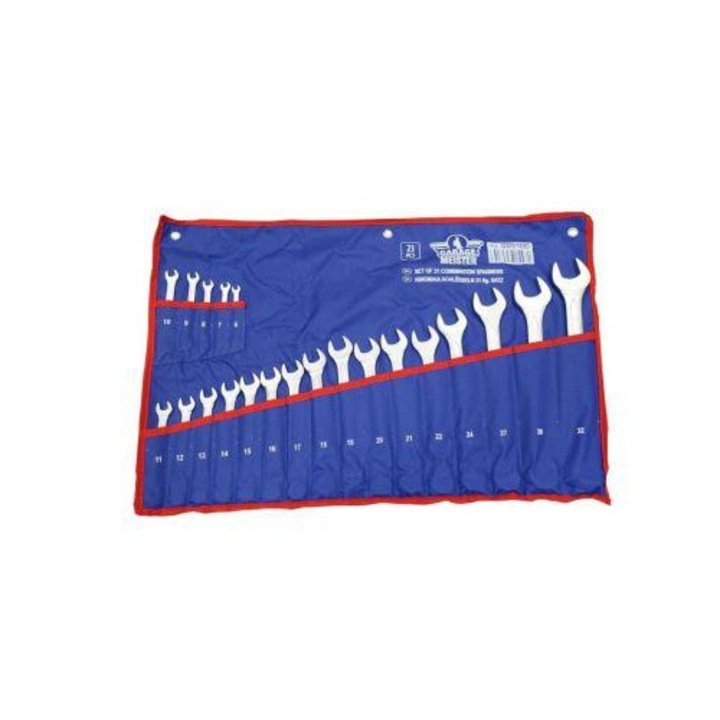 Garage Meister GM51890 21 darabos kombinált kulcskészlet, 6-32 mm méretekkel, Tetron tokkal