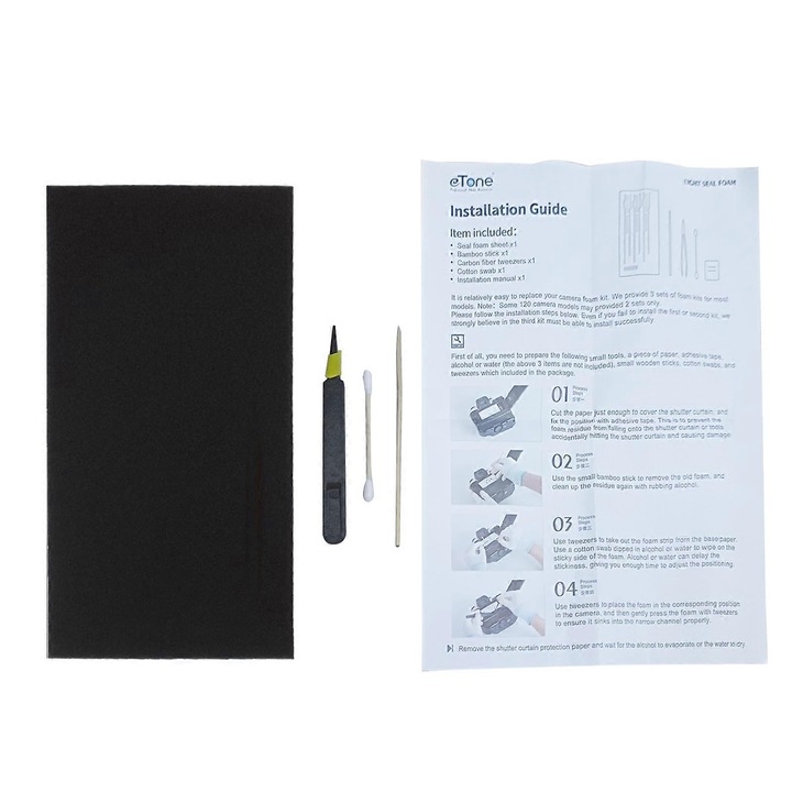 Set spuma de etansare pentru camera, 2/3/4mm, 100x200mm, cu penseta