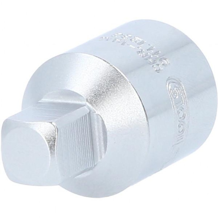 Adaptor reductor pentru chei KS TOOLS 911.1233, de la patrat 1/2 inch la 3/4 inch, lungime 46 mm, otel crom-vanadiu