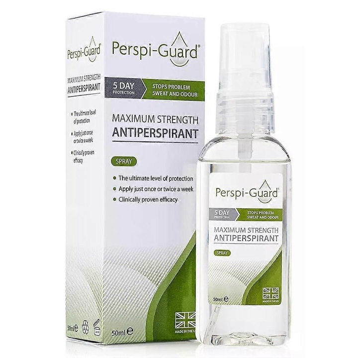 Spray antiperspirant, 50ml, control al transpiratiei, protectie pentru pielea sensibila