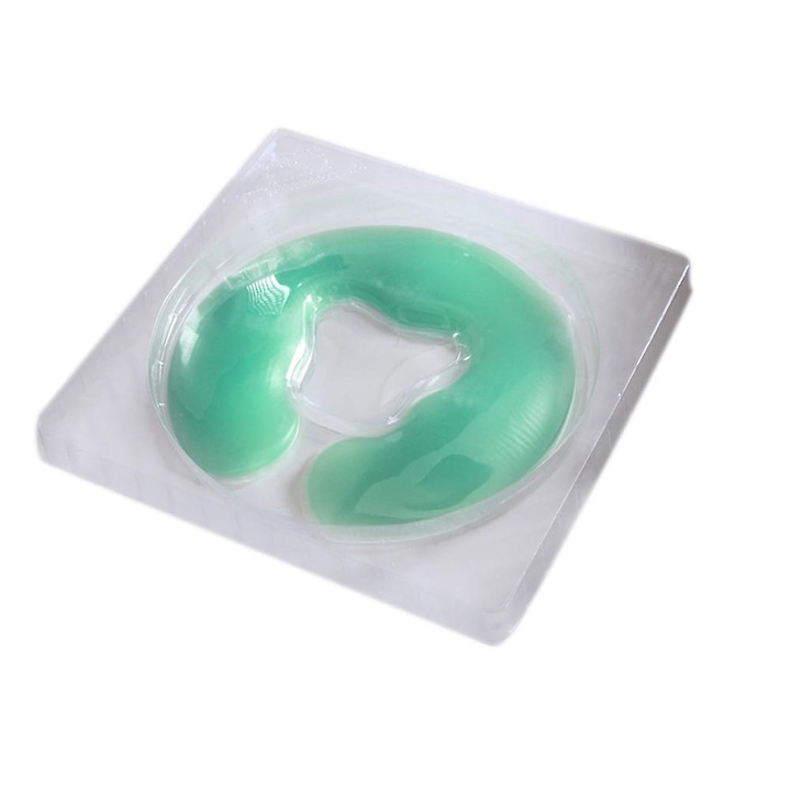 Perna de masaj cu gel, forma de U, 29.5cm, verde