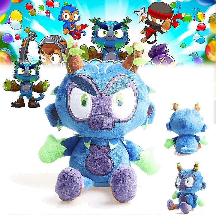 Jucarie de plus Obyn Greenfoot, 27cm, design BTD6, moale si prietenoasa cu pielea, pentru copii si fani