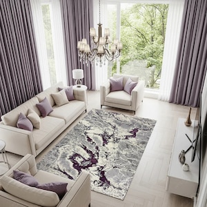 Covor Buse, Fulger 80x150 CM, Culoare Lila, Cod: 3229