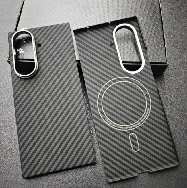 Husa protectie Slim, antisoc, fibra de Kevlar, Negru, compatibil cu Samsung Galaxy Z Fold 7