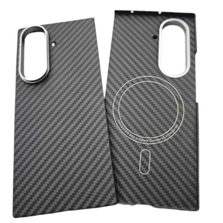 Husa protectie Slim, antisoc, fibra de Kevlar, Negru, compatibil cu Samsung Galaxy Z Fold 7