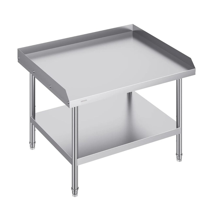 Masa de lucru Inox, pentru preparare alimente, 762x914x660 mm, 1 x rafturi