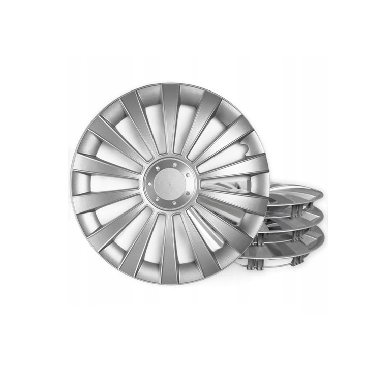 Capace de roata, Meridian, 16 inch, universale, set de 4, argintii