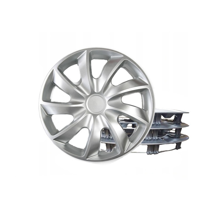 Capace roti, NRM, 14 inch, set de 4, huse anvelopa, culoare: multicolor, material: ABS, plastic