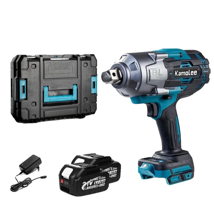 Cheie cu impact, 3100 Nm, sursa de alimentare versatila, 2x6.0Ah baterie, design compact