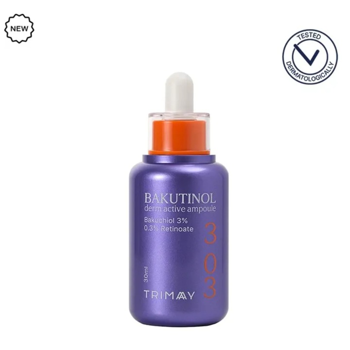 Серум против бръчки с 3% бакучиол и 0,3% ретиноат, Bakutinol Derm Active, Trimay, 30 мл