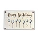 Felicitare din lemn „Happy Birthday” – 17x10, 5 cm, suport pentru bani, voucher sau card cadou. Potrivit pentru zi de nastere sau aniversare