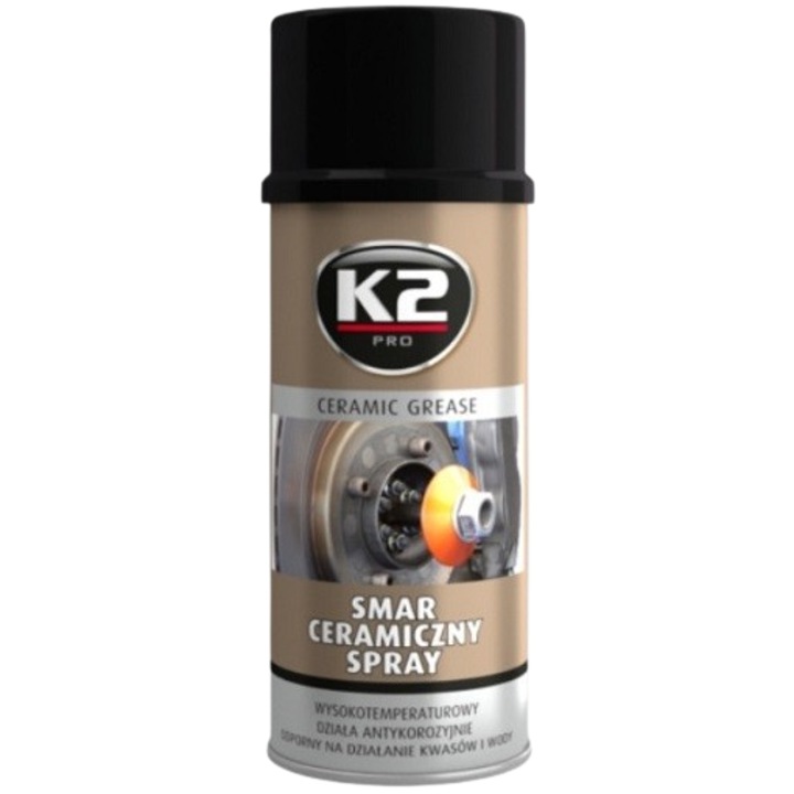 Spray vaselina ceramica lubrifiant K2 CERAMIC GREASE W124, 400 ml