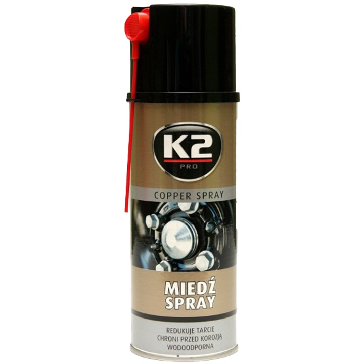 Spray K2 COPPER SPRAY W122, lubrifiant cu cupru, 400 ml