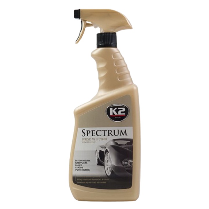 Solutie K2 SPECTRUM G021 cu ceara lichida pentru lustruit, recipient cu pulverizator, 700 ml
