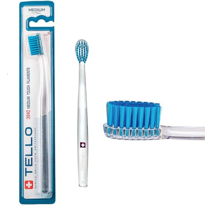 Tello 4920 Soft manuális fogkefe, sűrű sörték, ergonomikus kialakítás, többszínű