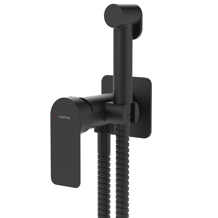 Смесител за биде Sapho PAX, матово черно, 2657 кг, за монтаж под плот