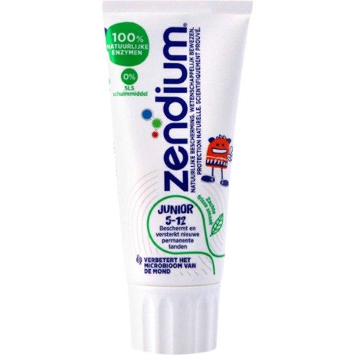 Zendium Junior fogkrém 5-12 év, 50ml, fluoriddal, védelem és zománcerősítés