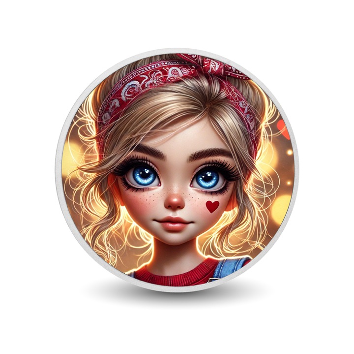 Moneda colorata din argint - Spark of Heart, Arverni Mint, 1 uncie, cutie cadou, certificat de autenticitate