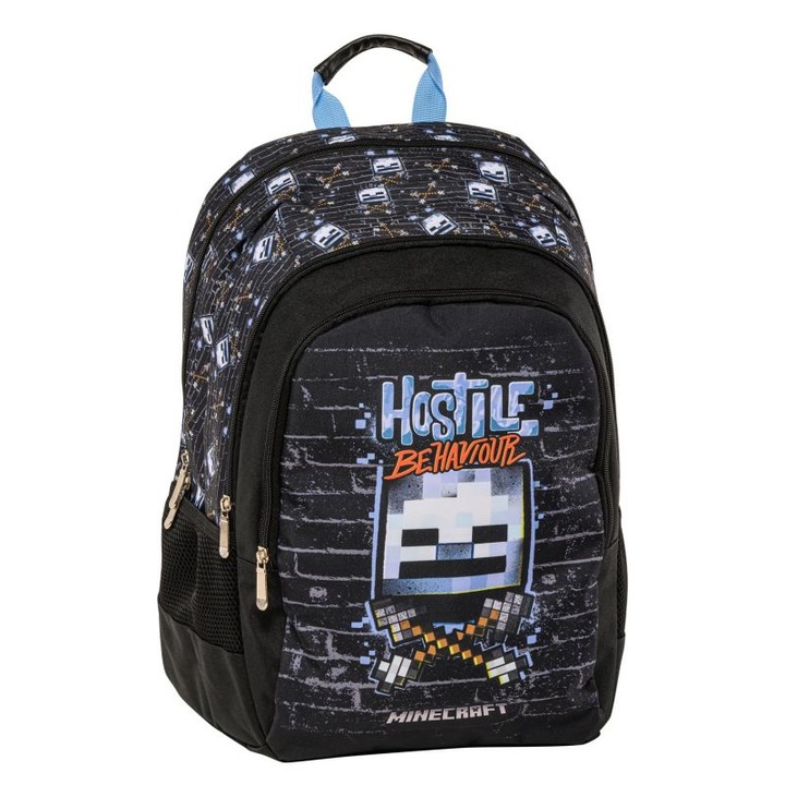 Ghiozdan scolar Minecraft Wall (include o penar)