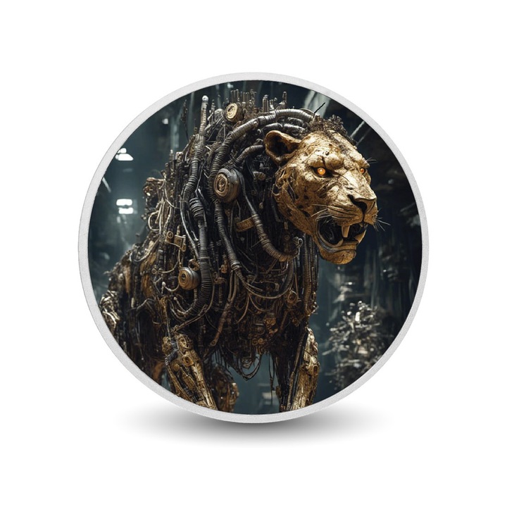 Moneda de argint colorata The Rise of Technology, cutie cadou - Averni Mint